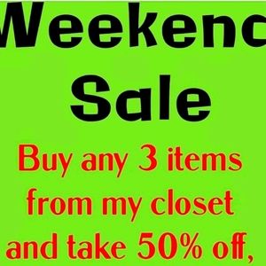 ⚡⚡PURCHASE 3 OR MORE ITEMS AND RECEIVE 50% OFF.  T